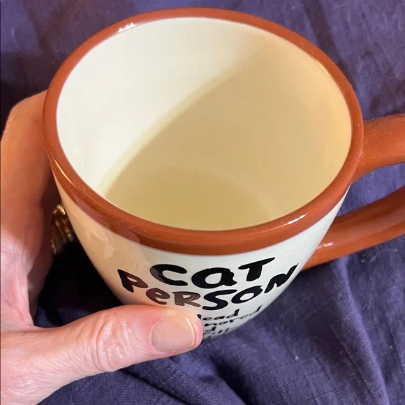 Hallmark Cat Person Mug - Orange and White - Picture 2 of 4